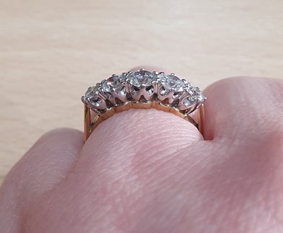 Lot 2038 - An 18 Carat Gold Diamond Five Stone Ring the...