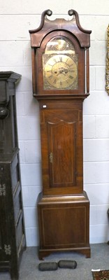 Lot 1308 - A Mahogany Eight Day Longcase Clock, 12" arch...