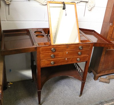 Lot 1371 - A Georgian Mahogany Wash Stand, with easel...