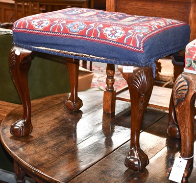 Lot 1444 - An 18th century Chippendale Style Stool on...