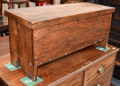 Lot 1438 - A Victorian Elm Box and Cover, 74cm by 29cm by...