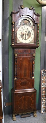 Lot 1379 - A Mahogany Inlaid Eight Day Longcase Clock,...