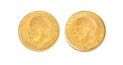 Lot 507 - 2x George V, Sovereigns 1912; Good Very Fine...