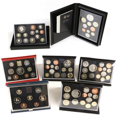 Lot 352 - 7x UK Proof Sets, comprising; 1985; 1999...