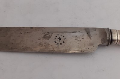 Lot 2228 - Six George III and Later Silver-Handled Table-Knives and Six Similar Cheese-Knives
