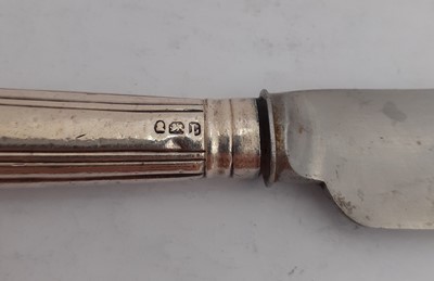 Lot 2228 - Six George III and Later Silver-Handled Table-Knives and Six Similar Cheese-Knives