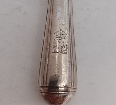Lot 2228 - Six George III and Later Silver-Handled Table-Knives and Six Similar Cheese-Knives