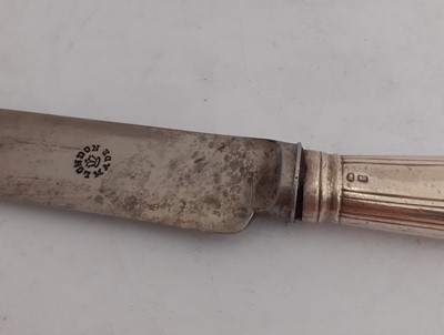 Lot 2227 - A Set of Six George III Silver-Handled Table-Knives