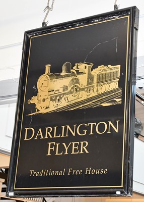 Lot 1273 - A ''Darlington Flyer'' Double Sided Pub Sign,...