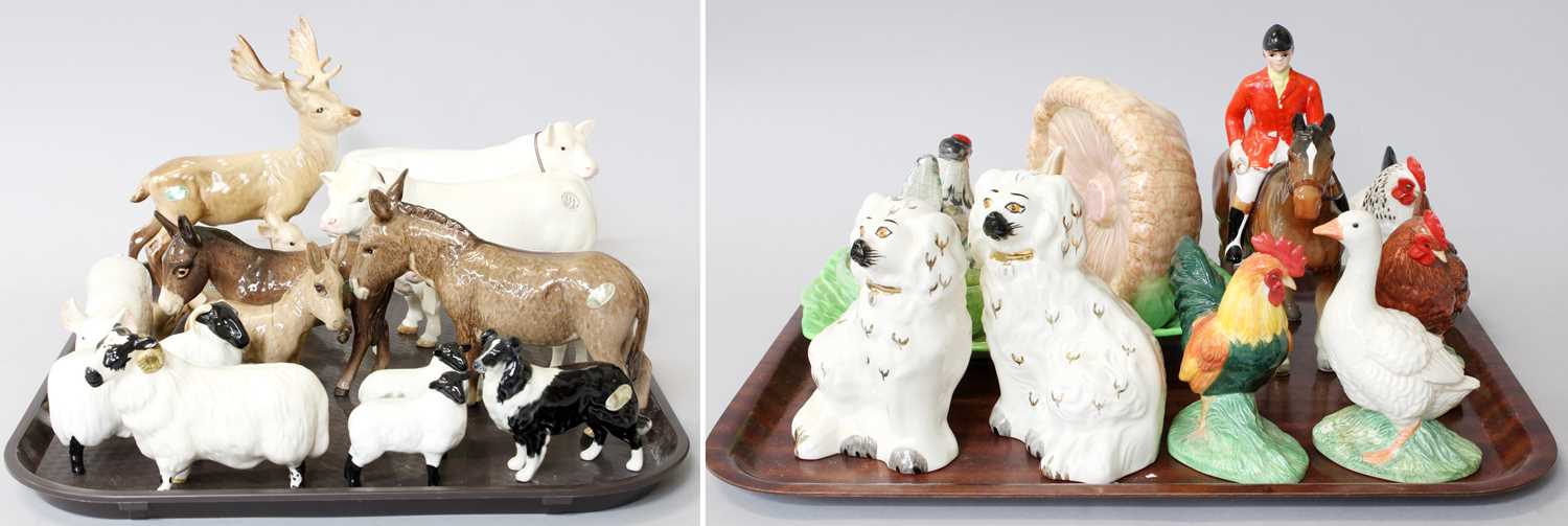 Lot 210 - Beswick Farm Animals, including a boar, donkey...