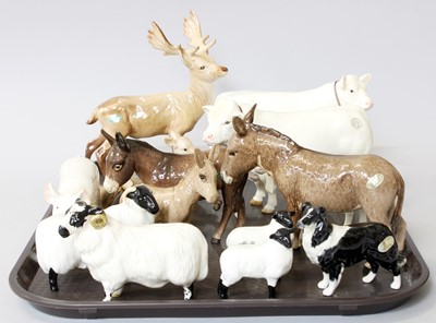 Lot 210 - Beswick Farm Animals, including a boar, donkey...