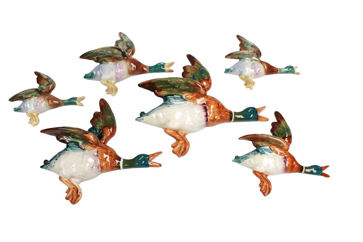 Lot 2203 - Beswick Mallard Wall Plaques, model No. 596 -...