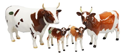 Lot 2190 - Beswick Ayrshire Cattle Comprising: Bull Ch....