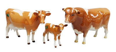 Lot 2196 - Beswick Guernsey Cattle Comprising: Bull Ch. ''...