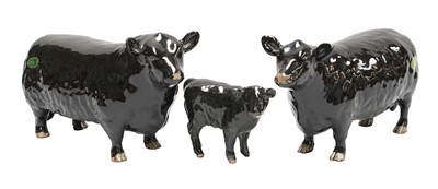 Lot 2188 - Beswick Aberdeen Angus Cattle Comprising: Bull,...