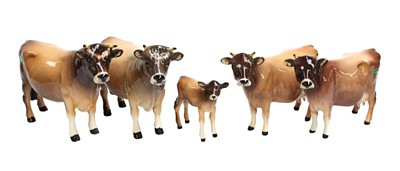 Lot 2201 - Beswick Jersey Cattle Comprising: Bull Ch....