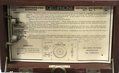 Lot 107 - A Gecophone No. 1 Crystal Set