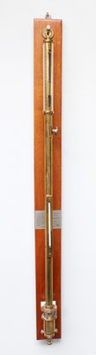 Lot 1302 - A Fortin Barometer, mounted on a wooden...