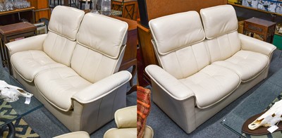 Lot 1268 - A Pair of Stressless Two Seater Sofa's,...