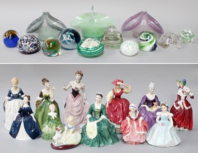 Lot 218 - Eleven Various Royal Doulton Figures, a...