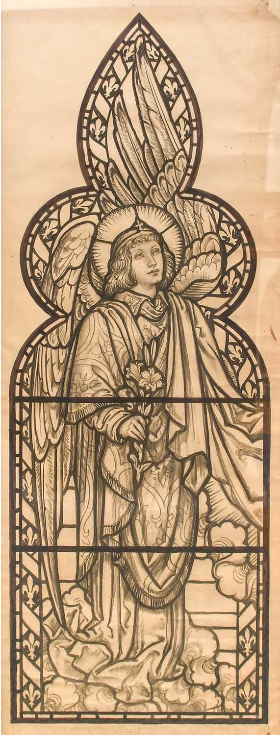 Lot 138 - Anon: Angels holding Lilies: Two Designs for...