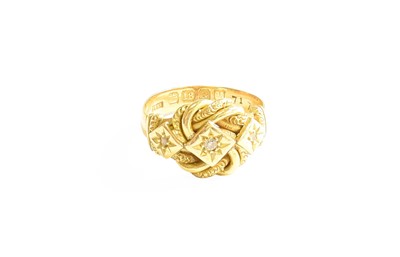 Lot 523 - An 18 Carat Gold Diamond Three Stone Ring, the...