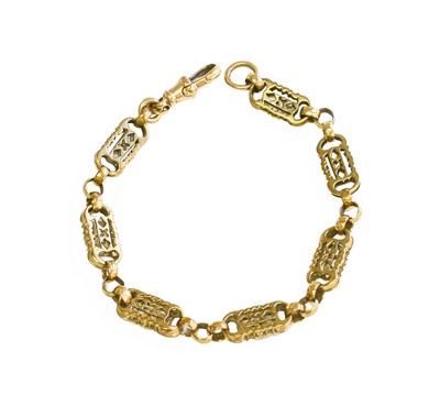 Lot 552 - A Watch Chain, converted to a bracelet, length...