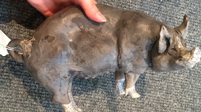 Lot 222 - Christine Cummings: A Raku Pottery Sow,...