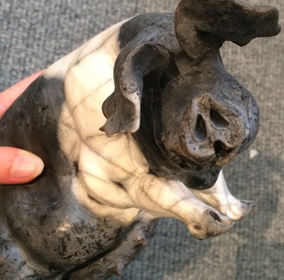 Lot 222 - Christine Cummings: A Raku Pottery Sow,...