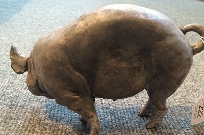 Lot 222 - Christine Cummings: A Raku Pottery Sow,...
