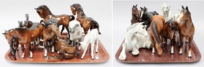 Lot 217 - Beswick and Royal Doulton Horses, including...