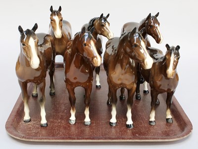 Lot 268 - Beswick Horses, including Hackney, Dartmoor...