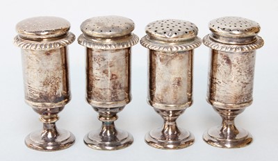 Lot 151 - A Set of Four Victorian Silver Salt and Pepper-...
