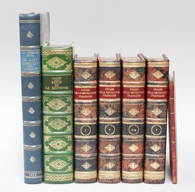 Lot 111 - Bindings, a small collection of modern leather...