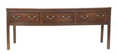 Lot 1123 - A George III Oak and Mahogany-Crossbanded Low...