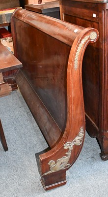 Lot 1421 - A French Mahogany Sleigh Bed, 150cm by 210cm...