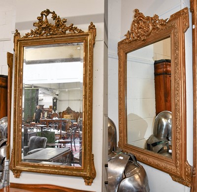 Lot 1202 - A 19th century Gilt Framed Mirror, surmounted...