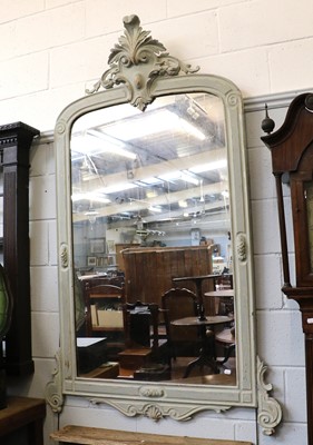 Lot 1370 - A Painted Wooden Framed Mirror, with a central...