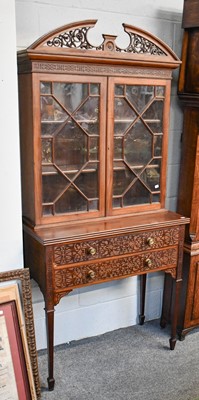 Lot 1349 - A Late 19th Century Mahogany Glazed Cabinet on...