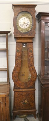 Lot 85 - A French Pine Comtoise Clock, circa 1900,...