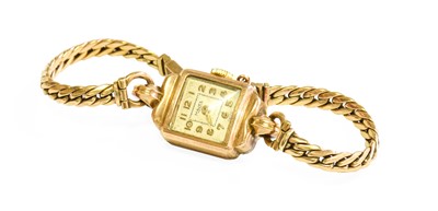 Lot 567 - A Lady's 9 Carat Gold Majex Wristwatch,...