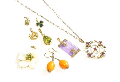 Lot 575 - A Small Quantity of Jewellery, including a...