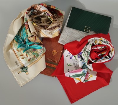 Lot 1036 - Gucci Silk Scarf Designed by V Accornero...