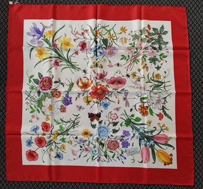 Lot 1036 - Gucci Silk Scarf Designed by V Accornero...