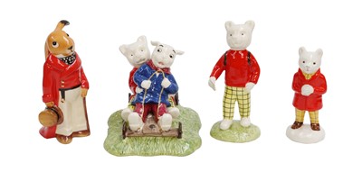 Lot 2206 - Beswick Rupert Bear Snowballing, model No....