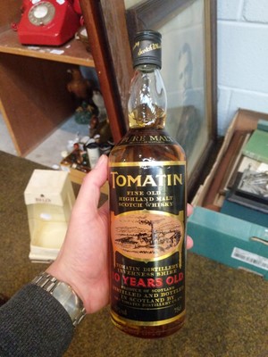 Lot 103 - Tomatin 10 year old 1980s bottling miniatures...
