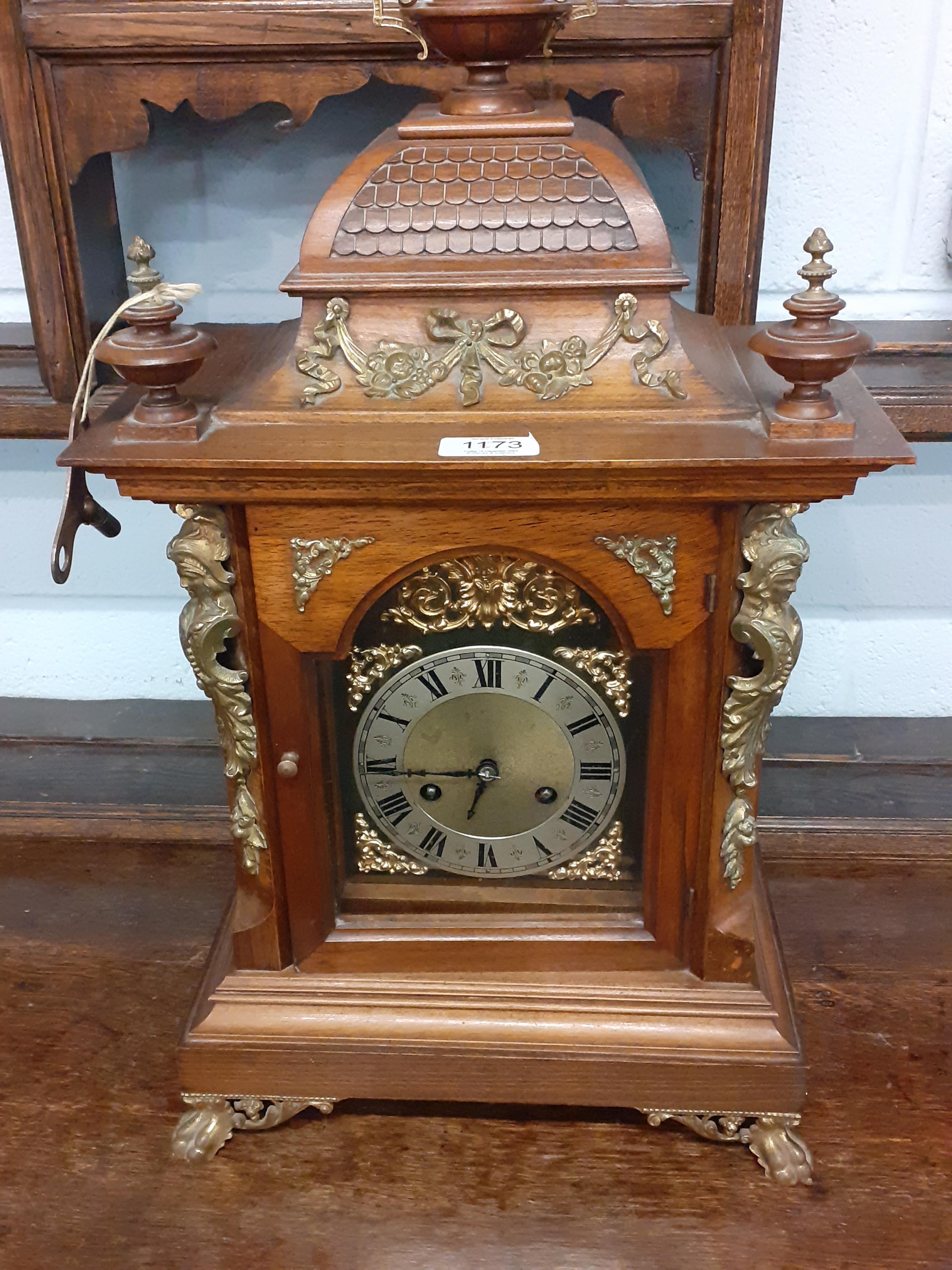 Lot 1173 - A German Quarter Striking Junghans Table