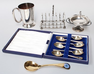 Lot 48 - A Collection of Assorted Silver and Silver...