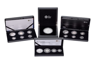 Lot 410 - Assorted Royal Mint Britannia Silver Coinage;...