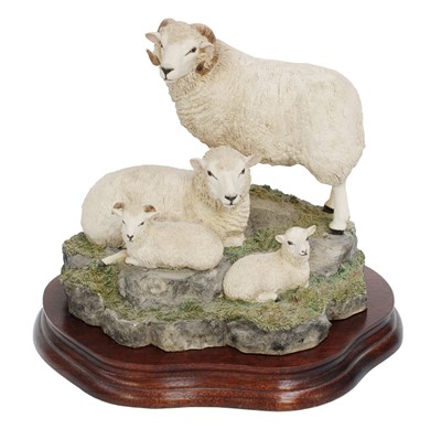 Lot 2142 - Border Fine Arts 'Shetland Sheep Family Group',...